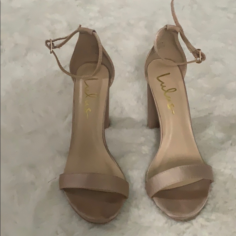 taylor ankle strap satin champagne heel